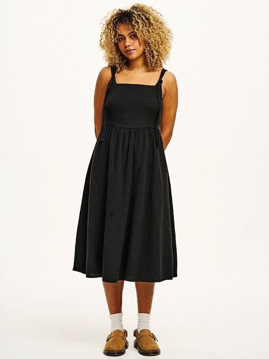 Lucy & Yak Dresses & Skirts - Lucy & Yak Faye Cotton Gauze Midi Dress Black UK 16/US 12 Sold Out EUC